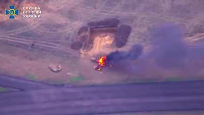 The Security Service of Ukraine (SBU) destroyed light aircraft that were intercepting Ukrainian long-range drones.
Special forces from the &ldquo;A&rdquo; Special Operations Center of the SBU once again successfully eliminated enemy targets in the temporarily occupie