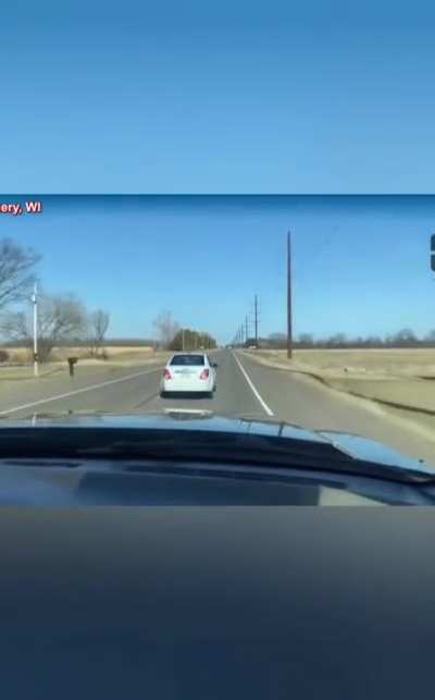 Road Raging Car Gets Owned By Pickup Truck With Trailer