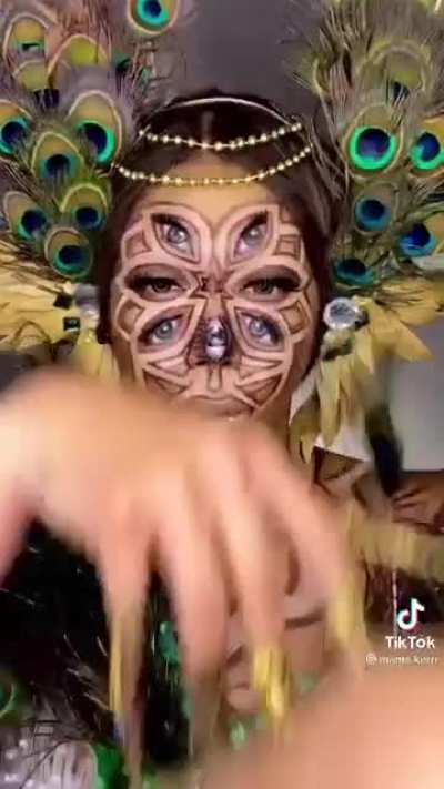 I can't even get my eyeliner to match. This is TALENT