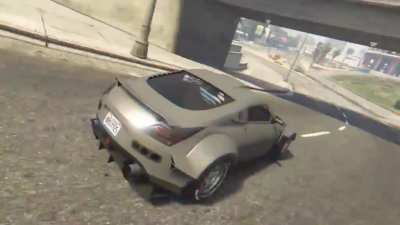 Turbo boosting the Zr380 round corners, this car can get sideways!
