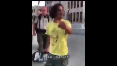 Guy holds donut in front of cops faces, gets arrested