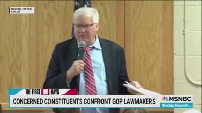 Wisconsin Rep. Grothman said that President Trump has done very good things, but the crowd didn’t agree
