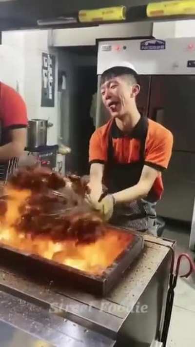 This is how you cook all bbq skewers in one go.