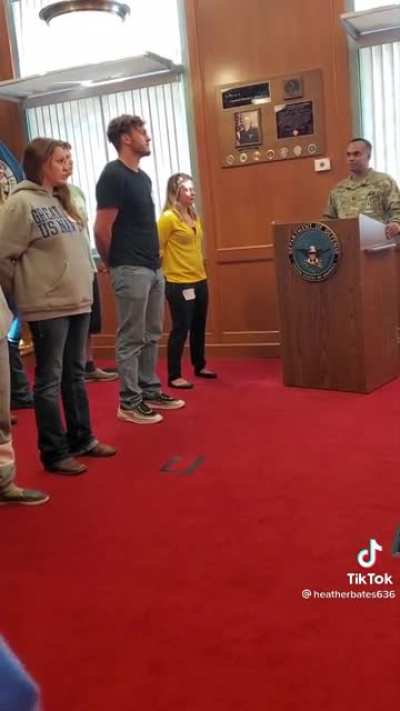 Grandma ruins grandson&rsquo;s military swear in
