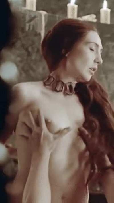 Carice van houten riding in game of thrones
