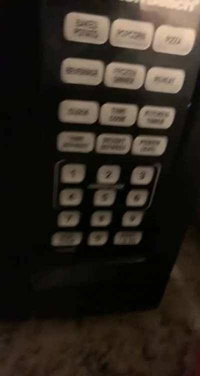 Sometimes you just have to give your week old microwave a couple love taps to get her working 👀😂