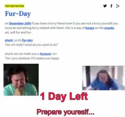 1 dia queda para el fur-day estan listos