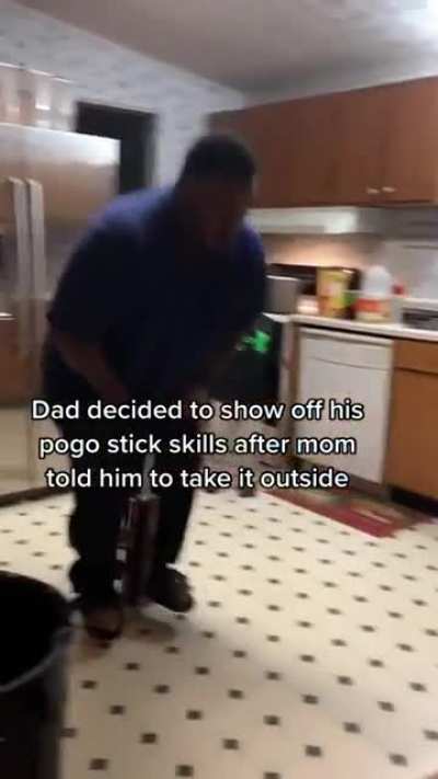 Pogo in the kitchen