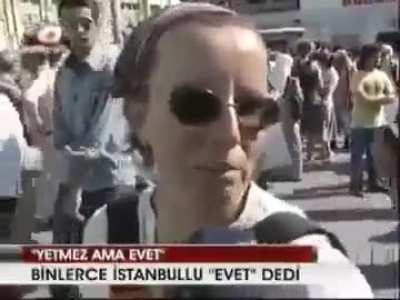 AKPnin ve FET&Ouml;n&uuml;n devlete el koyması ile sonu&ccedil;lanan 2010 referandumundan &ouml;nce, fikrini beyan eden bir yetmez ama evetci: