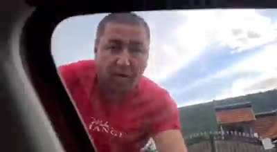 Instant karma for romanian road ragers.
