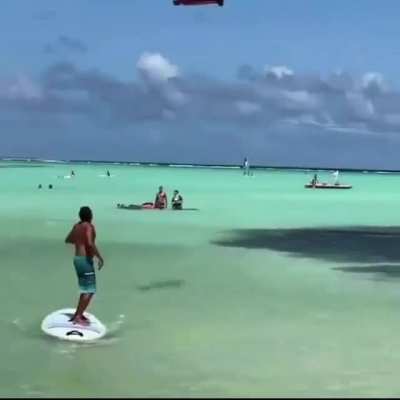 There must be a name for how this sail behaves when he throws it