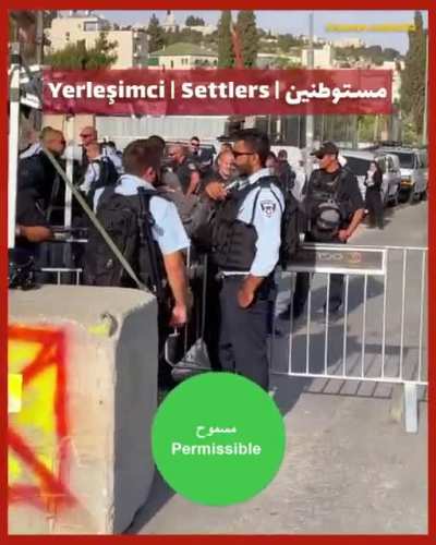 How the Israeli police treats different people, one word; apartheid.