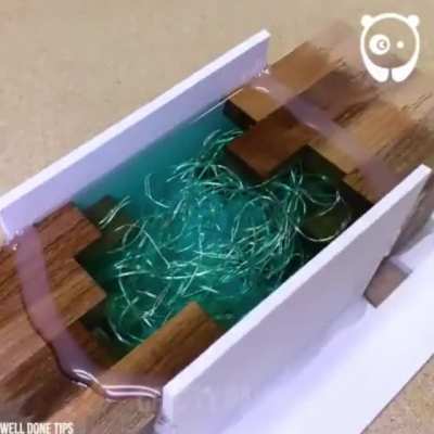 Making a epoxy and wood night lamp