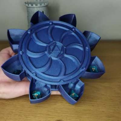 [OC] Added a nice dice box design to my collection of over-engineered DnD gear