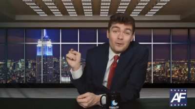 This is Nick Fuentes, Donald Trump's Thanksgiving company saying if "the Jews" don't stop oppressing people like him, it will soon lead to violence
