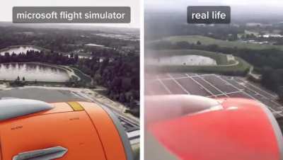 Microsoft flight simulator vs. real life comparison
