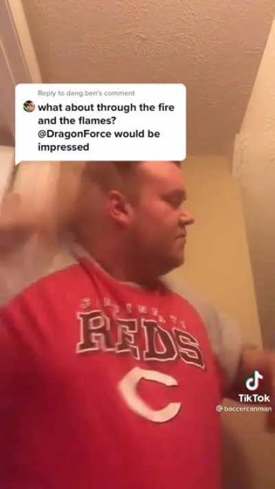 Through the Fire and Flames using dip cans!