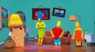 Chris's dad finally took him to meet the Simpsons