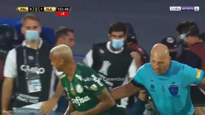 Player dives when touched by referee