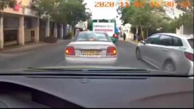 HMFT after trying to outrun a bus