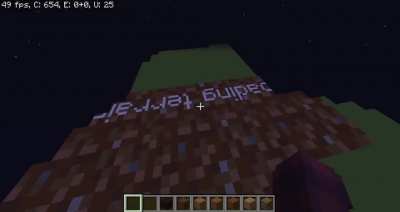I made the "Loading terrain" dirt background with maps in front of my server's spawn point.