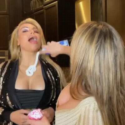 Jenni and Natalya having fun