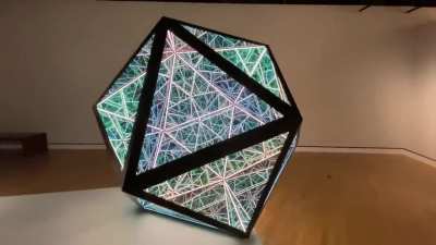 Portal Icosahedron sculpture by Anthony James