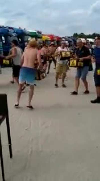 The Dutch know how to party even when the beer is finished