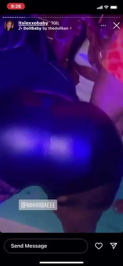 Bent over