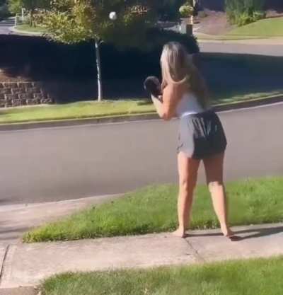 BrookeAB playing catch - June 2024