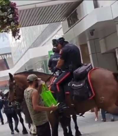 Fella getting a refreshing drink