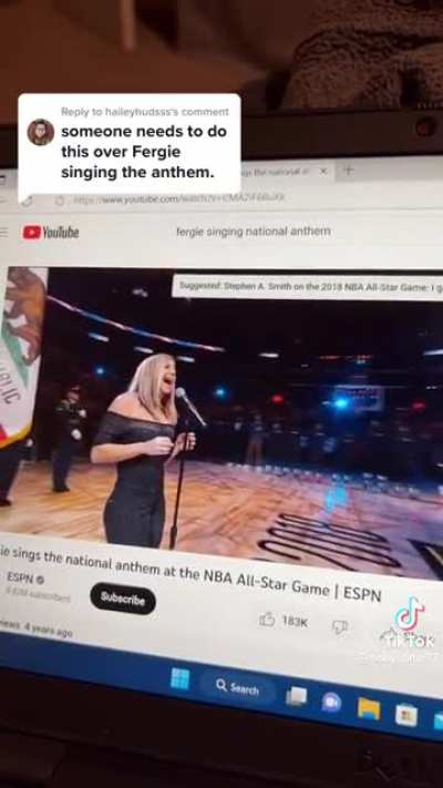 Filter over Fergie singing the National Anthem