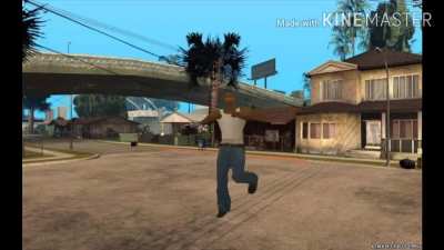 CJ dan&ccedil;ando na grove street