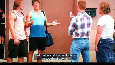 How Wayne&rsquo;s butt cheeks clench when someone thinks they&rsquo;re the toughest guy in Letterkenny