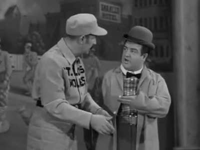 Abbott and Costello's most famous rendition of their "Who's On First?" comedy routine. Filmed in 1945 (for "The Naughty Nineties"), it was later selected for use and preservation by the Baseball Hall of Fame in Cooperstown, NY.