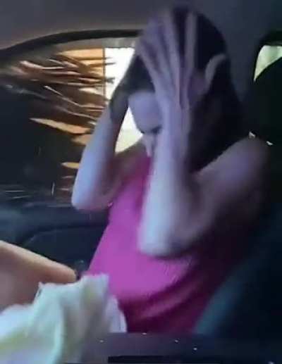 She's really into her phone there...