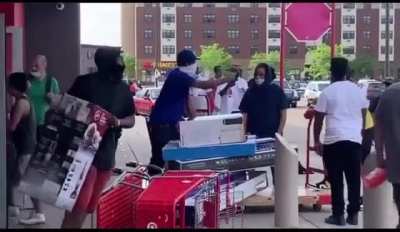 Looting at Target.