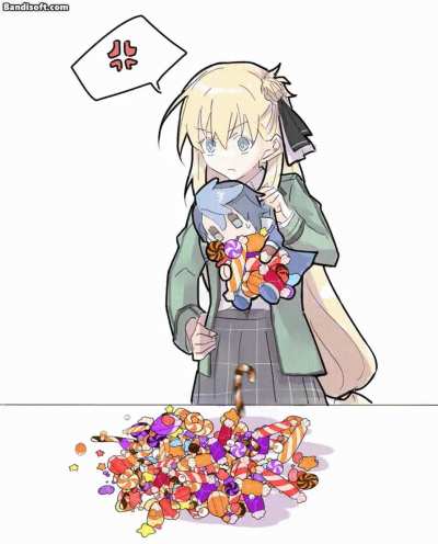 (GIF) Agnes confiscating all his candy / Agnes "How much do you have on you Van!" @yachi337