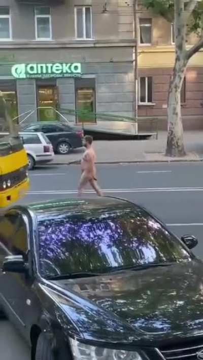 Expecting traffic to drive around you.