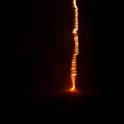 Heavily lightning on one spot