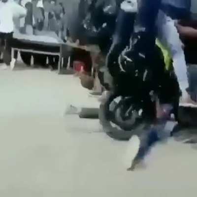 Perfect stoppie