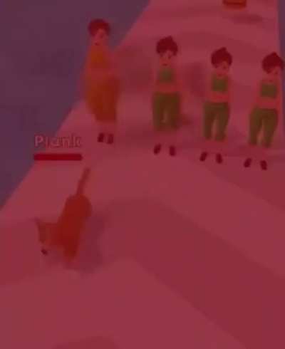 what the dog doing