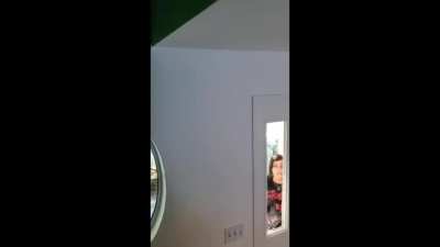 Crazy lady wants wifi pw