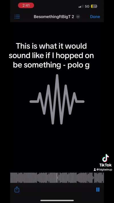 What it would sound like if I hopped on polo g&rsquo;s Be Something 