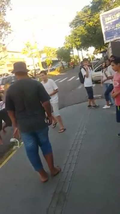 Tough guy gets a taste of chubby punch