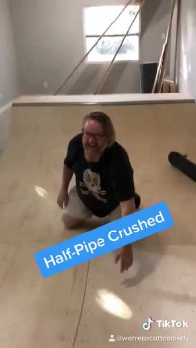 My 50 year old friend crushing the half-pipe