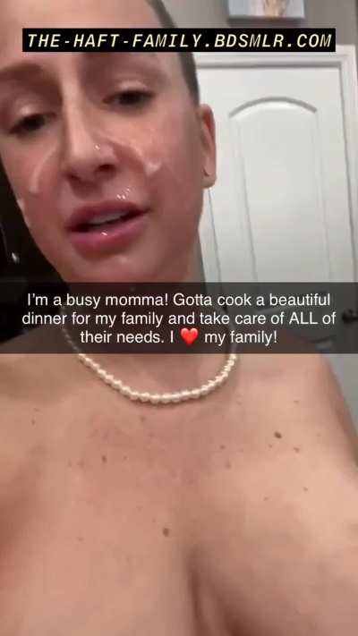 Mom shows of her facial on snapchat