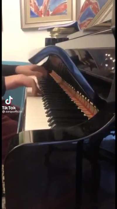 Playing the piano before the lid closes