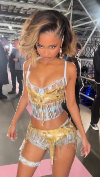 &ldquo;Backstage at Victoria secret moments before the feast 🪽&rdquo; Tyla via TikTok.