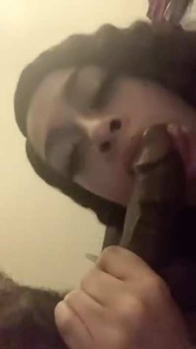 Lightskin gives sloppy toppy on BBC